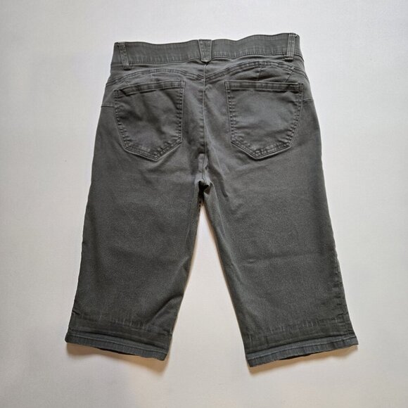 Democracy Shorts Women's 8 Absolution Technology Stretch Grey Gray Casual Cotton - Picture 2 of 9